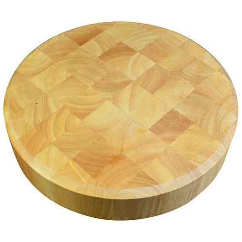Wooden Round End Grain Cutting Board 30cm Thick Chopping Serving Platter