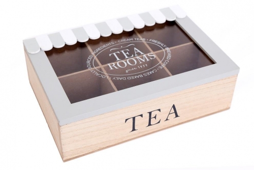 Wooden Tea Bag Box Canopy Tea Storage
