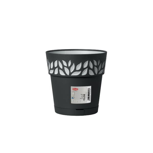 Cloe Pot 20cm Graphite Grey Self Watering Indoor Outdoor Planter Stylish Durable