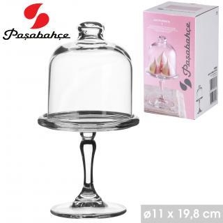 19.5cm Mini Glass Cake Dome Candy Dish Dessert With Bell Top Lid
