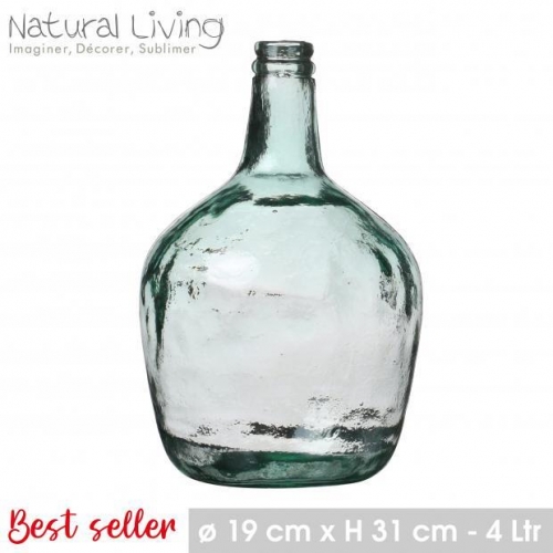 Lady Jeanne Vase in Recycled Glass 4L