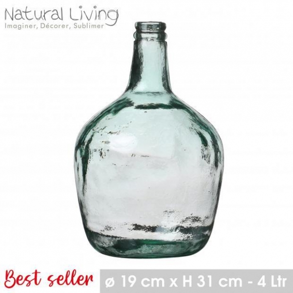 Lady Jeanne Vase in Recycled Glass 4L
