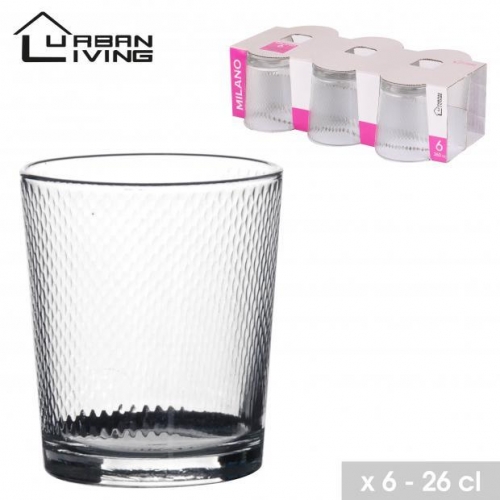 Pack Of 6 Milano Glass 26cl