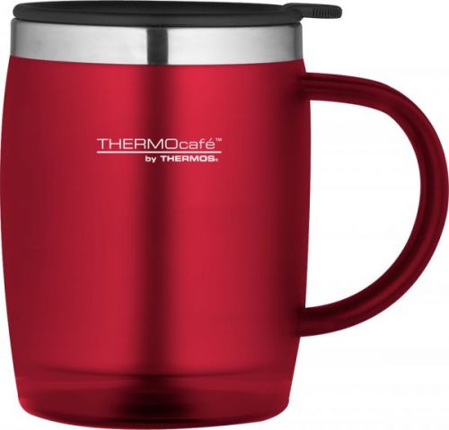 Thermos Red 450ml ThermoCafe Soft Touch Desk Mug
