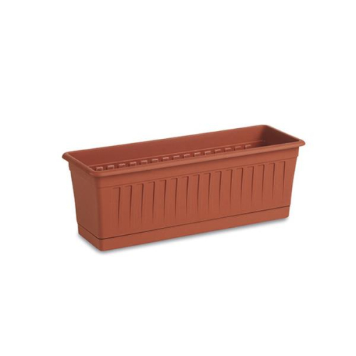 Venice Balcony Planter 50cm Terracotta Plastic Outdoor