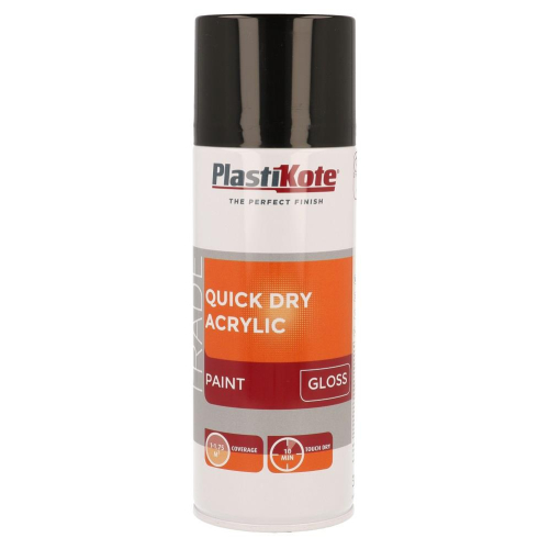 Quick Dry Acrylic Gloss Black 400ml Smooth Gloss Finish for DIY Projects