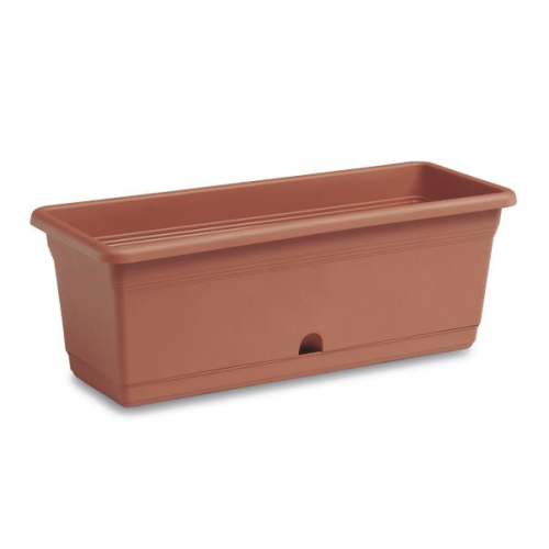 Portofino Flower Box 60cm Terracotta Self Watering Outdoor Planter 13L Durable