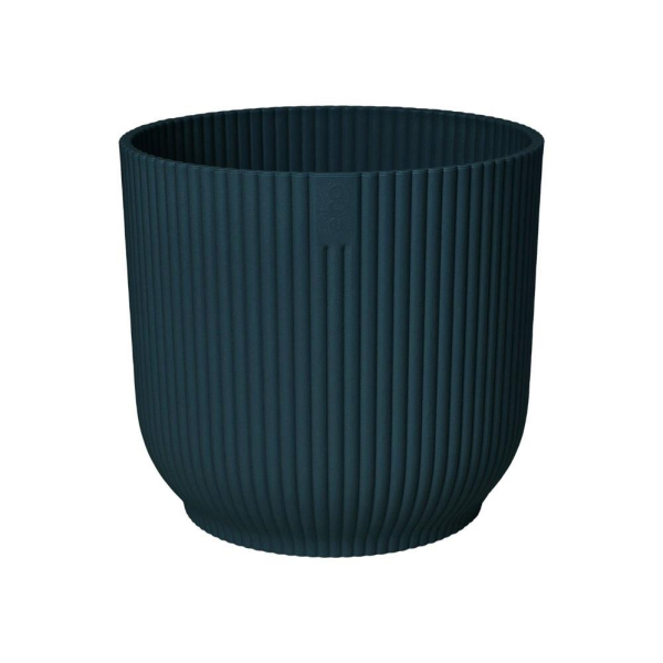 Vibes Fold Round 18cm Deep Blue Eco Friendly Indoor Flowerpot Modern Design