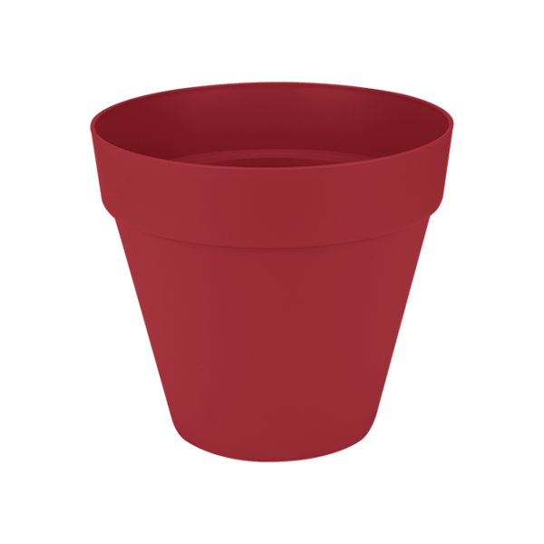 Loft Urban Round 30cm Theatre Red Flower Pot with Water Reservoir Garden Pot