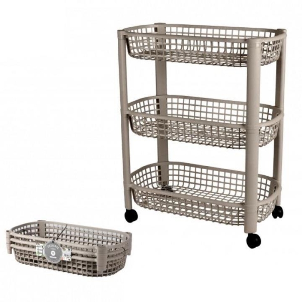 Liberty - 3 Tier Trolley 46.5x26xH58.8CM Dune