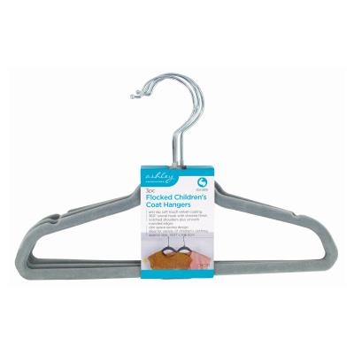 3PC Flocked Childrens Coat Hangers