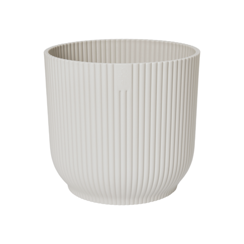 Vibes Fold Round 30cm Silky White Chic Eco Friendly Indoor Planter Modern Style