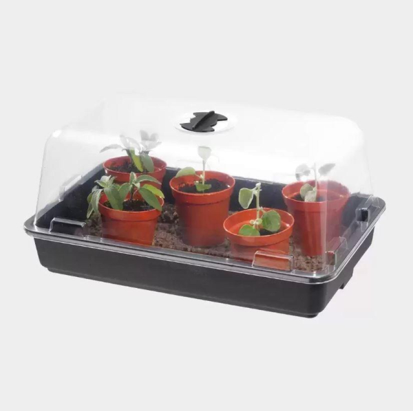 Electric Propagator Heated Seed Tray 52cm Indoor Growing with Clear Lid 22W 230V