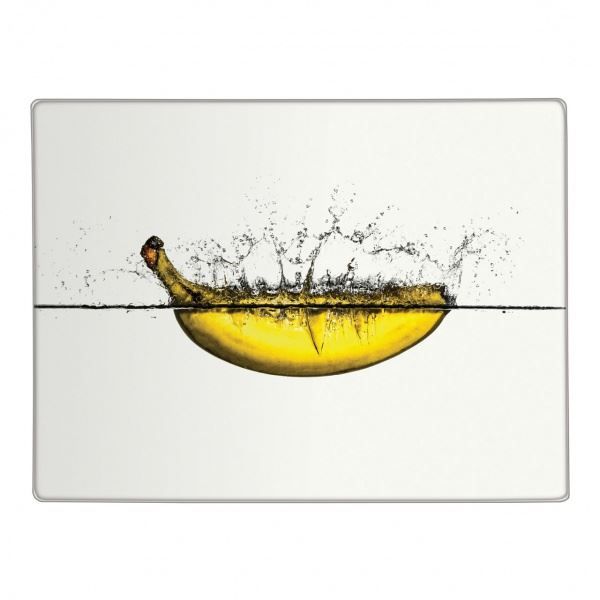 Banana Design Glass Worktop Saver Kitchen Protector Chopping Cutting Board