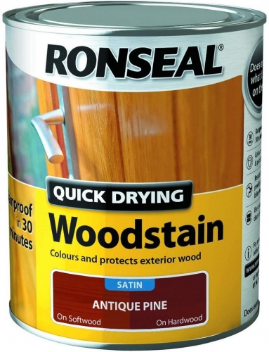 Ronseal Woodstain Quick Dry Satin Antique Pine 750ml