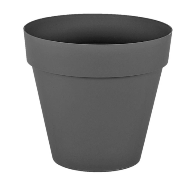 37cm Anthracite Cascade Pot with Wheels Durable Stylish Easy Plant Mobility