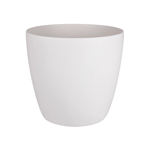 Brussels Round Wheels 35cm White Indoor Flowerpot Eco Friendly Modern Design