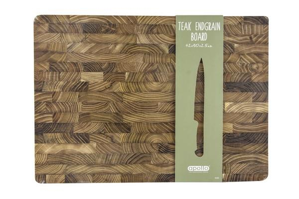 Teak Endgrain Cutting Board 42x30 Durable Knife Friendly Premium Quality Design