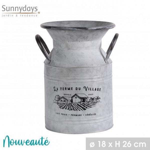 Round Metal Milk Jug With Handle 26X18 cm