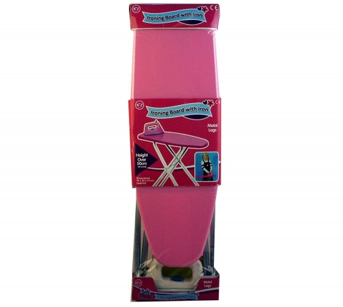 Kids Pink Toy Ironing Board with Iron Childrens Girls