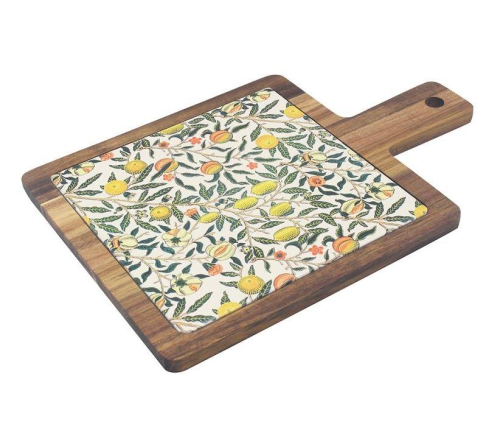 William Morris Fruits Acacia Wood Cheese Board Serving Tray Kitchen Decor