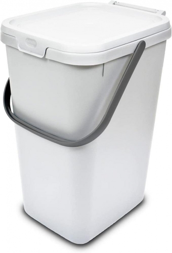 Addis Recycling 18 litres White Caddy With Metallic Carrying Handle