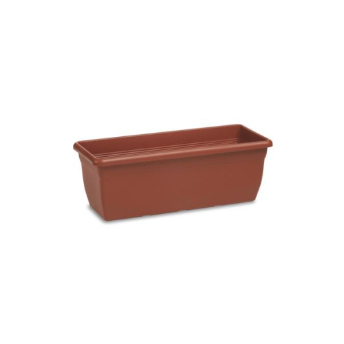 Mediterranean Balcony Planter 40cm Terracotta Durable Weather Resistant Plastic