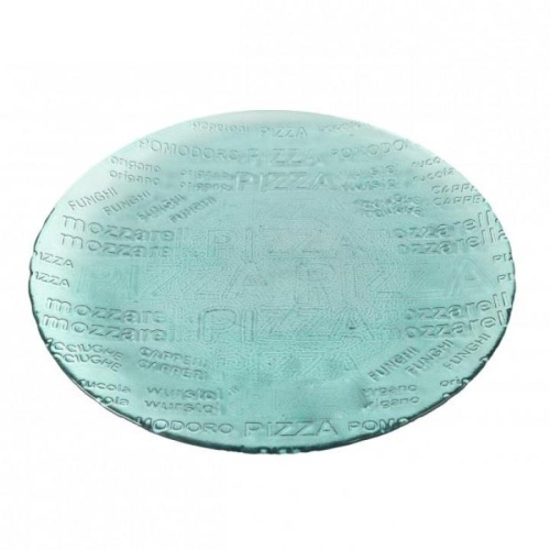 Glass Pizza Plate Dia 34cm In Recycled Glass