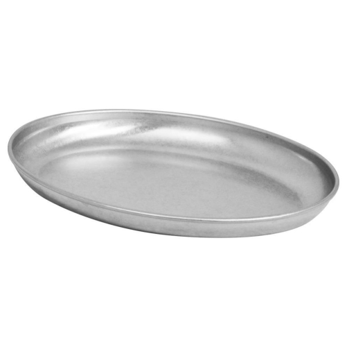 Vintage Steel Oval Plate 25cm x 18cm Stainless Steel Durable Dishwasher Safe