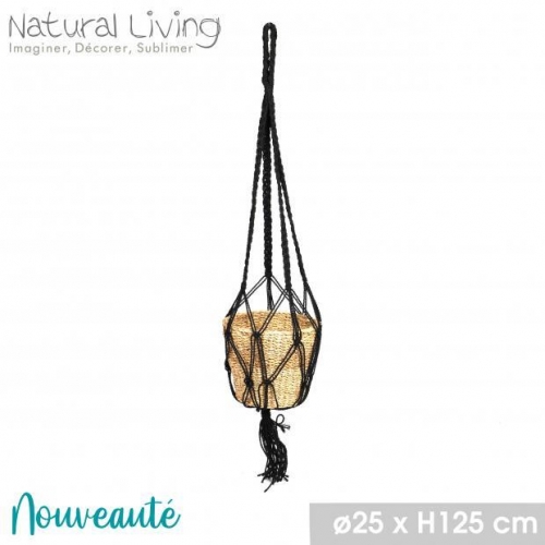 Jute Macrame Plant Hanger Kans Grass Plant Holder 125cm