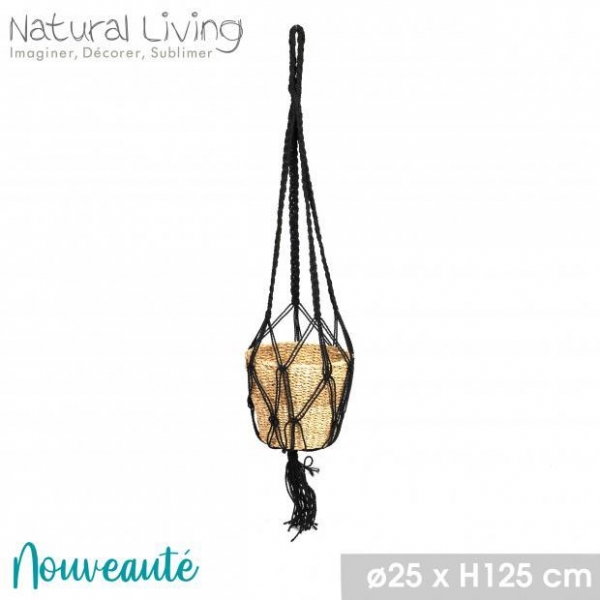 Jute Macrame Plant Hanger Kans Grass Plant Holder 125cm